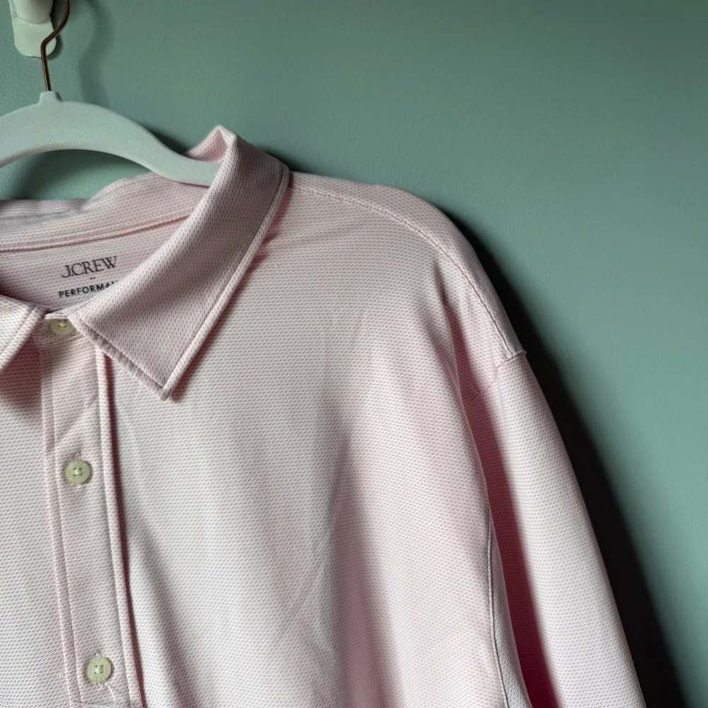 J. Crew Men's Pink Performance Button Up Dress Shirt XXL NEW